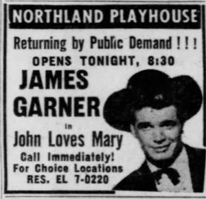 Playhouse Cinema - 1960 Ad For James Garner (newer photo)